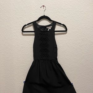 BCBG black cocktail dress with cut out back